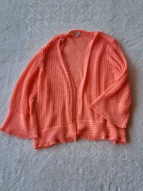 Cato Coral Open Front Knit Cardigan Size 18/20